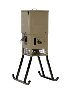 300LB BOSS BUCK STAND AND FILL FEEDER W/ EVOLUTION SPIN PLATE AND SOLAR PANEL