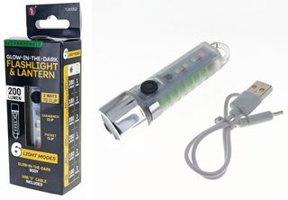 4" RECHARGEABLE GLOW IN THE DARK FLASHLIGHT