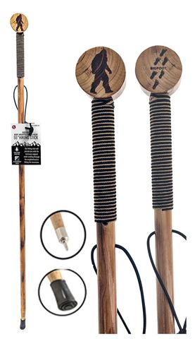 55" ROUND HEAD BIG FOOT WOODEN HIKING STICK