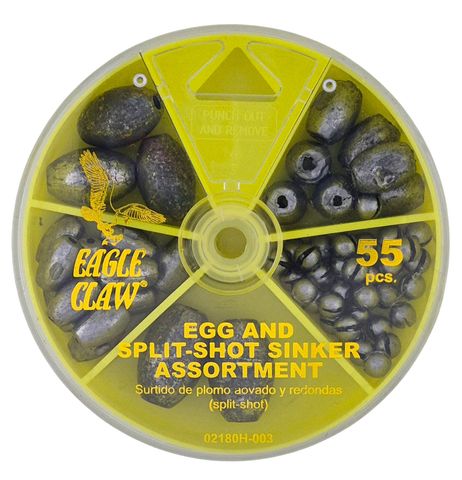 55 PC EGG & SPLIT-SHOT SINKER ASSORTMENT