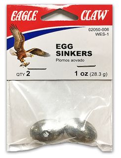 1 OZ EGG SINKERS #6 2PK   12PK/BX