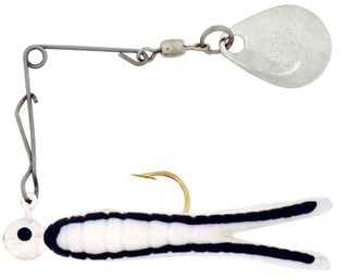 1/4 OZ CAJUN KING SPIN LURE WHITE/BLACK STRIPE