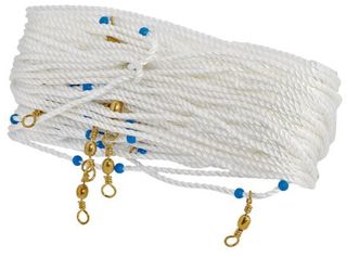 150' TROTLINE 25 CIRCLE HOOKS & SWIVELS WHITE