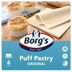 PASTRY - BORGS PUFF PASTRY SHEETS 1KG
