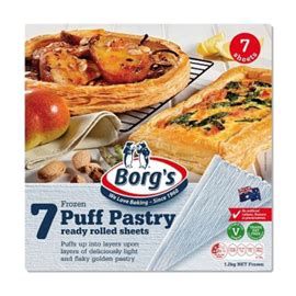 PASTRY - BORGS PUFF PASTRY SHEETS 1.2KG