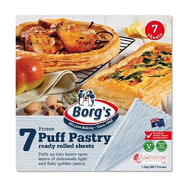 PASTRY - BORGS PUFF PASTRY SHEETS 1.2KG