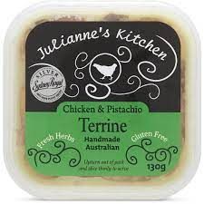 JULIANNE'S KITCHEN CHICKEN AND PISTACHIO TERRINE 130G