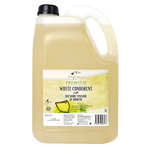 VINEGAR WHITE BALSAMIC CONDIMENT 5L