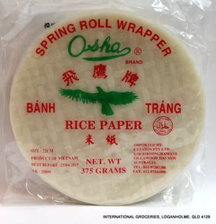 RICE PAPER - ROUND WRAPPERS 22CM