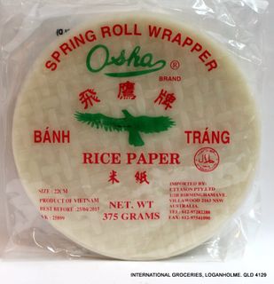 RICE PAPER ROUND WRAPPERS 22CM