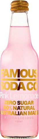 DRINKS - PINK LEMONADE FAMOUS SODA 12x330ML