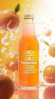 DRINKS - TANGERINE FAMOUS SODA 6x330ML