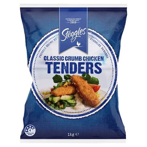 CHICKEN TENDERS CLASSIC 1KG STEGGLES