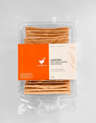 LAVOSH WITH BLACK CRACKED PEPPER & SEA SALT 200G