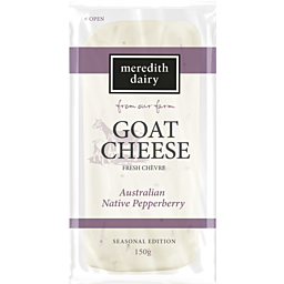 CHEESE MEREDITH CHEVRE PEPPERBERRY 150G