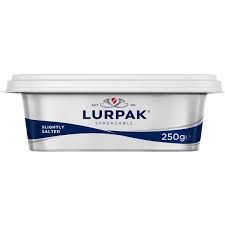 LURPAC SPREADABLE SLIGHTLY SALTED BUTTER 250G X (12)
