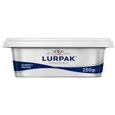 BUTTER SPREADABLE SLIGHTLY SALTED LURPAC 250G X (12)