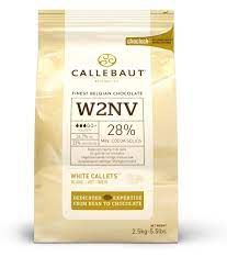 CHOCOLATE  WHITE CALLEBAUT CALLETS 2.5KG