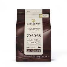 CHOCOLATE  70% DARK CALLEBAUT CALLETS 2.5KG