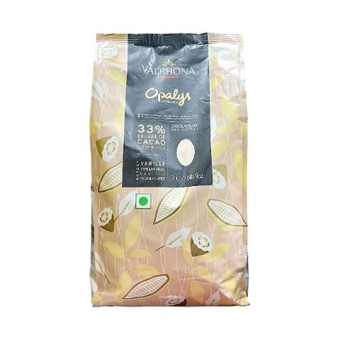 VALRHONA WHITE CHOCOLATE OPALYS 33% 3KG