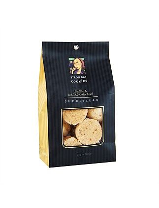 BYRON BAY COOKIES - LEMON & MACADAMIA SHORTBREAD 150G R/T