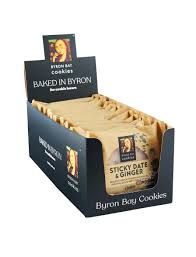 BYRON BAY COOKIES S/WRAPPED - STICKY DATE & GINGER 60g x12
