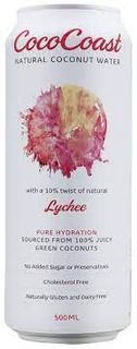 COCONUT WATER - LYCHEE 24 X 500ML (COCO COAST)