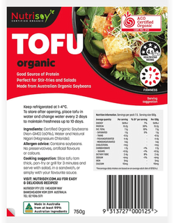 TOFU - NUTRISOY ORGANIC 750G