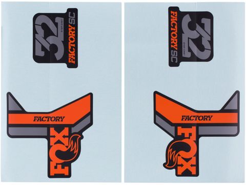 Decal Kit: 2018, 32 SC, F-S, Orange/Black Logo, Matte Black Background