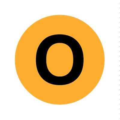 Round Button Cap / O / Orange-Black