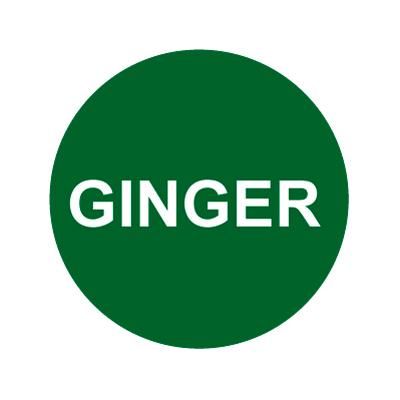 Round Button Cap / GINGER / Green-White
