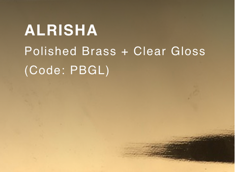 ALRISHA (Polished Brass & Clear Gloss)