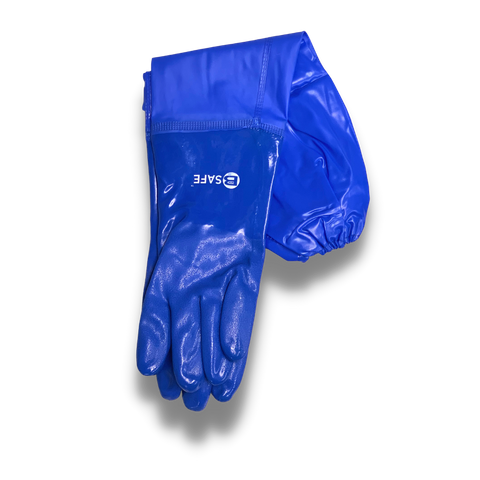 Bracton Blue Chemical Pvc Safety Glove - 65cm