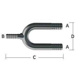Ubend / Stainless / 10mm / + 6mm Offtake