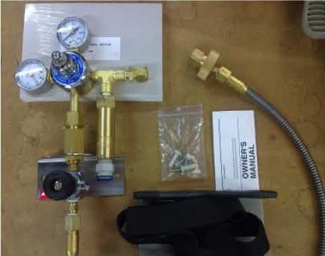 Primary Gas Regulator/ Wall Mount w/ Flexi Lead + Isolation Valve (GA-TEPBR