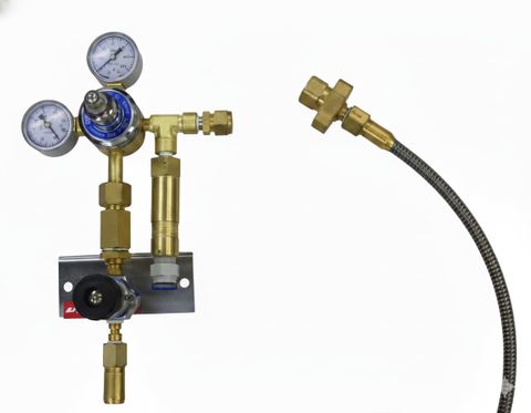 Primary Gas Regulator/ Wall Mount w/ Flexi Lead + Isolation Valve (GA-TEPBR