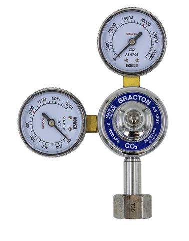 Pressure Gauge / 600 kPa CO2 1/4" NPT Suit RT1BCDSP