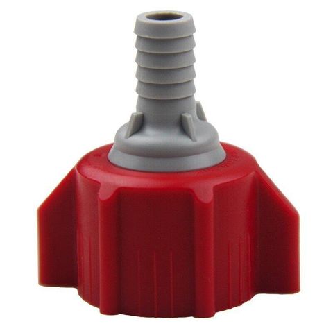 BIB Connector / Straight 3/8" Barb / Red / Suit Coca-Cola