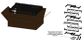 BIB RACK 3 SHELVES X 2 BOXES UNDERCOUNTER FLAT PACK (733x808mm)