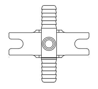 Tee / Reducing / Stainless / 10x6x10mm w/ bracket