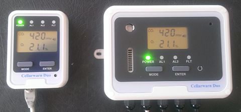 Cellarwarn CO2/O2 gas detector