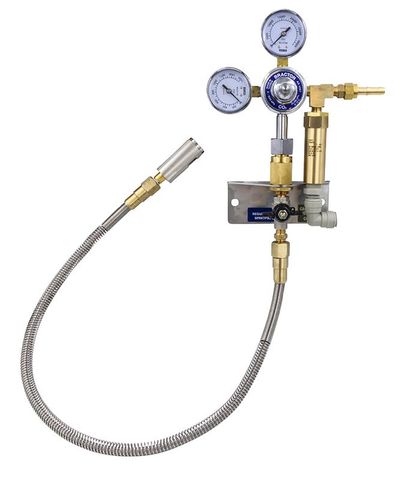Primary Gas Regulator/ Wall Mount w/ Flexi Lead + Isolation Valve (GA-TEPBR