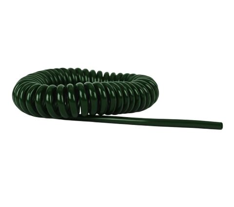 Tube / PU Coiled / Green / 6x10mm / 5m