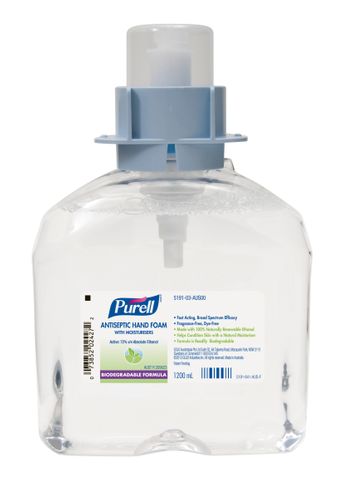 HAND SANITISER PURELL FMX ANTISEPTIC HAND FOAM, 3X1200ML