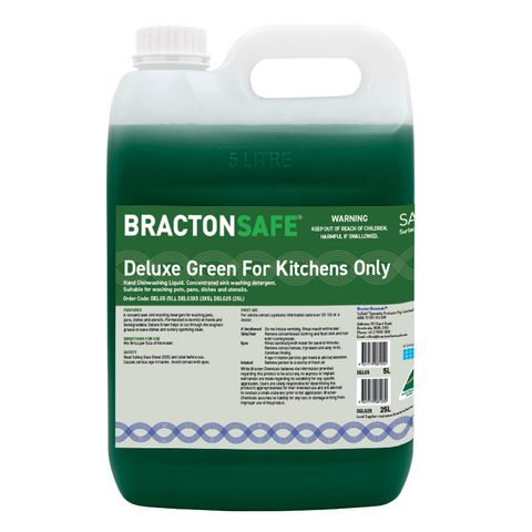 KITCHEN DELUXE GREEN HAND DISH WASHING DETERGENT 3X5LTR