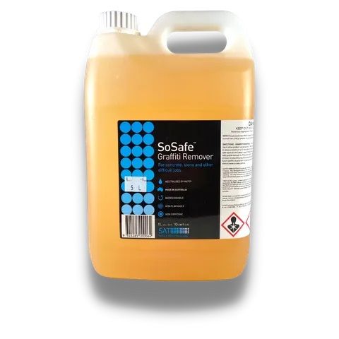 GRAFFITI REMOVAL CONCRETE So Safe BLUE LABEL SPRAYABLE GEL, 3X5LT