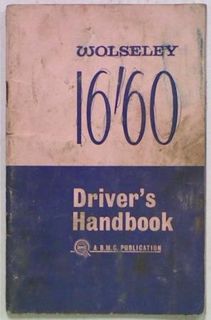 Wolseley 16/60 Driver's Handbook 1960s