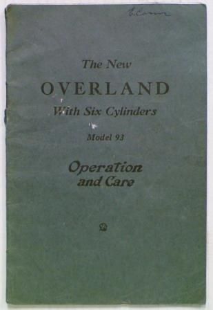 The New Overland With Six Cylinders Model 93