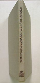 Honours Titles, Styles and Precedence in