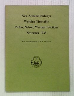 New Zealand Working Timetable Picton, Nelson, Westport